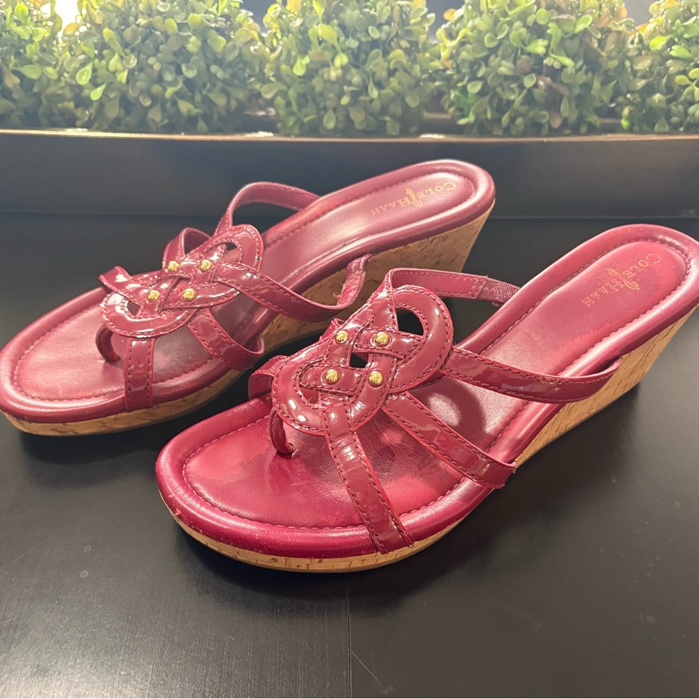 Cole Haan Women’s Berry Patent Wedge Sandals